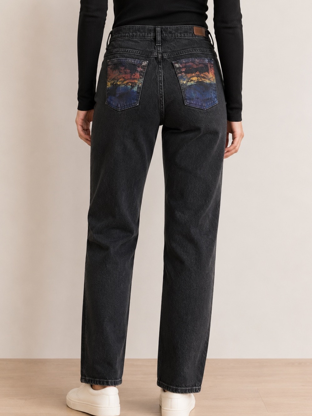 Riders by Lee Vintage High Rise Straight Leg Jeans Black Size 6